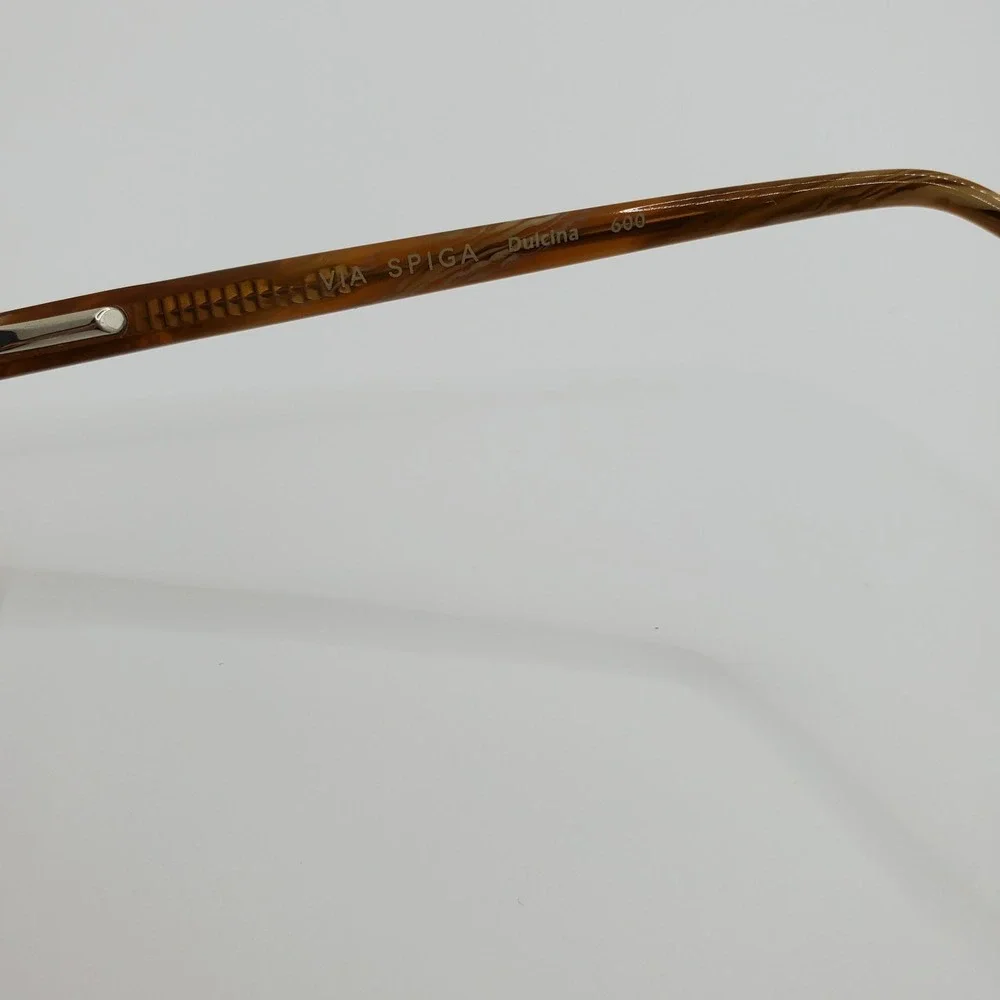 Via Spiga Dulcina 600 Eyeglasses Frame Clear Brown Cat Eye Full Rim 52-16-135mm